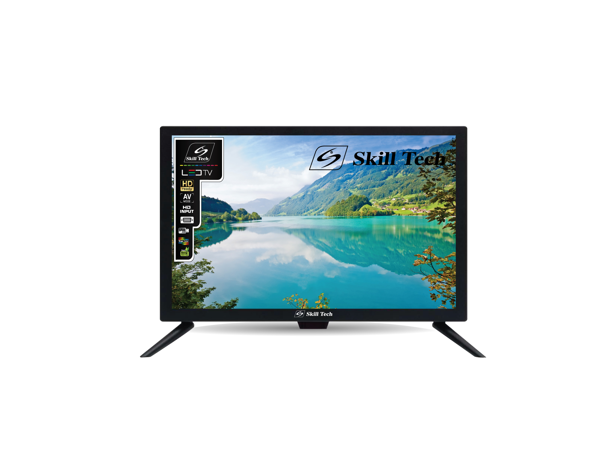 Skill Tech SK1720N 17-Inch HD LED TV, 1280×1024 Resolution, 4:3 Display, HDMI, VGA, USB & AV Connectivity, Dual 2W Speakers, Multi-Language OSD, Energy Efficient, Black