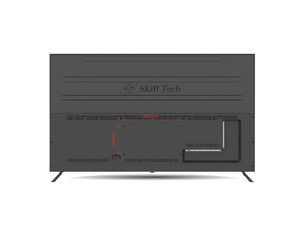 Skill Tech SK6550S4KFL 65-Inch 4K UHD Smart LED TV, 3840×2160 Resolution, A-Grade Open Cell Display, 176° Wide Viewing Angle, 3000:1 Contrast Ratio, DVB-T2/S2 Digital TV, Multi-Language OSD, Black