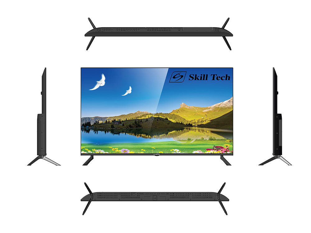 Skill Tech SK5050S4KFL 50-Inch 4K UHD Smart LED TV, 3840×2160 Resolution, A-Grade Open Cell Display, 176° Wide Viewing Angle, 3000:1 Contrast Ratio, DVB-T2/S2 Digital TV Support, Multi-Language OSD, Black