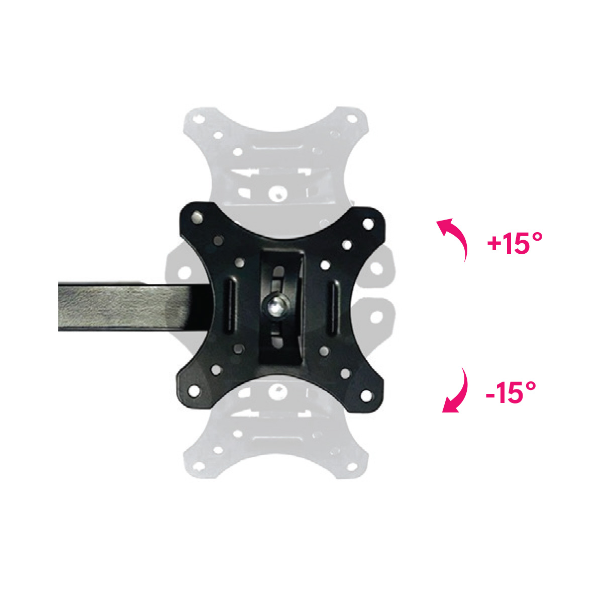 Skill Tech PM101PW Full Motion TV Wall Bracket for 15-32 Inch Flat & Curved TVs, 10kg Load Capacity, Tilt Adjustment, Extendable Arm, Black