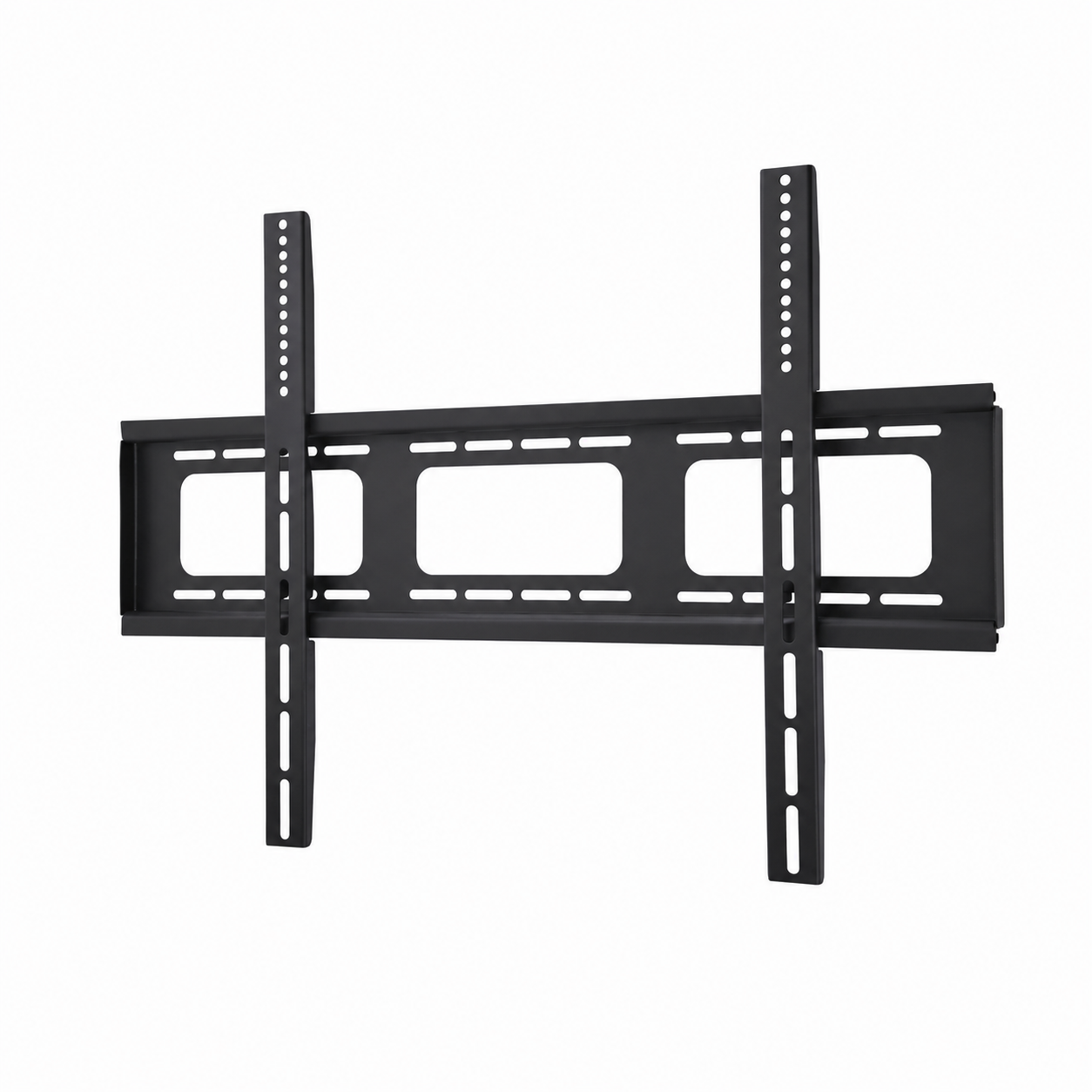 Skill Tech PM1160FW Heavy Duty Fixed TV Wall Bracket for 75-120 Inch Flat & Curved TVs, 150kg Load Capacity, Universal VESA Compatible, Black