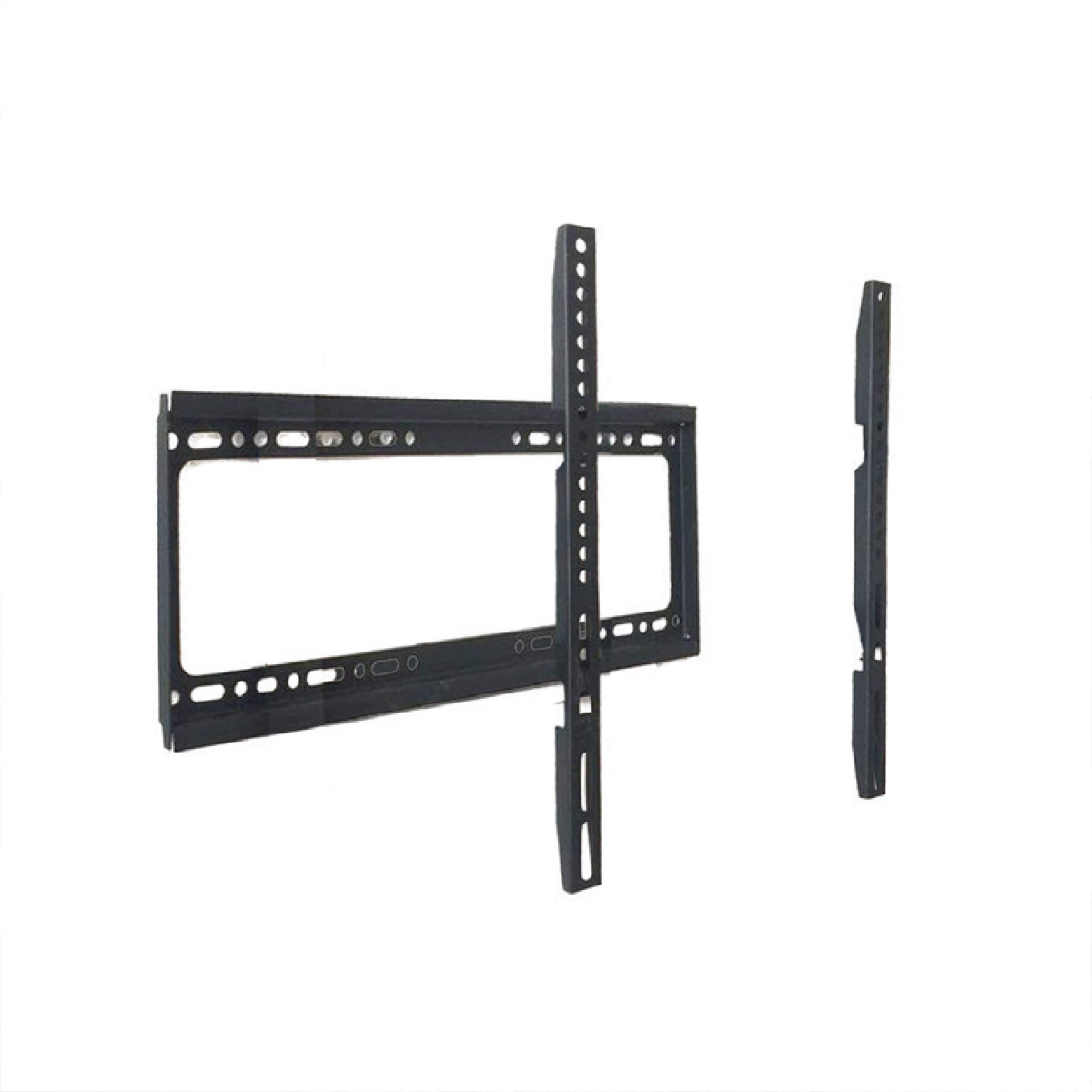 Skill Tech PM44FW Heavy Duty Fixed TV Wall Bracket for 26-65 Inch Flat & Curved TVs, 50kg Load Capacity, Universal VESA Compatible, Black