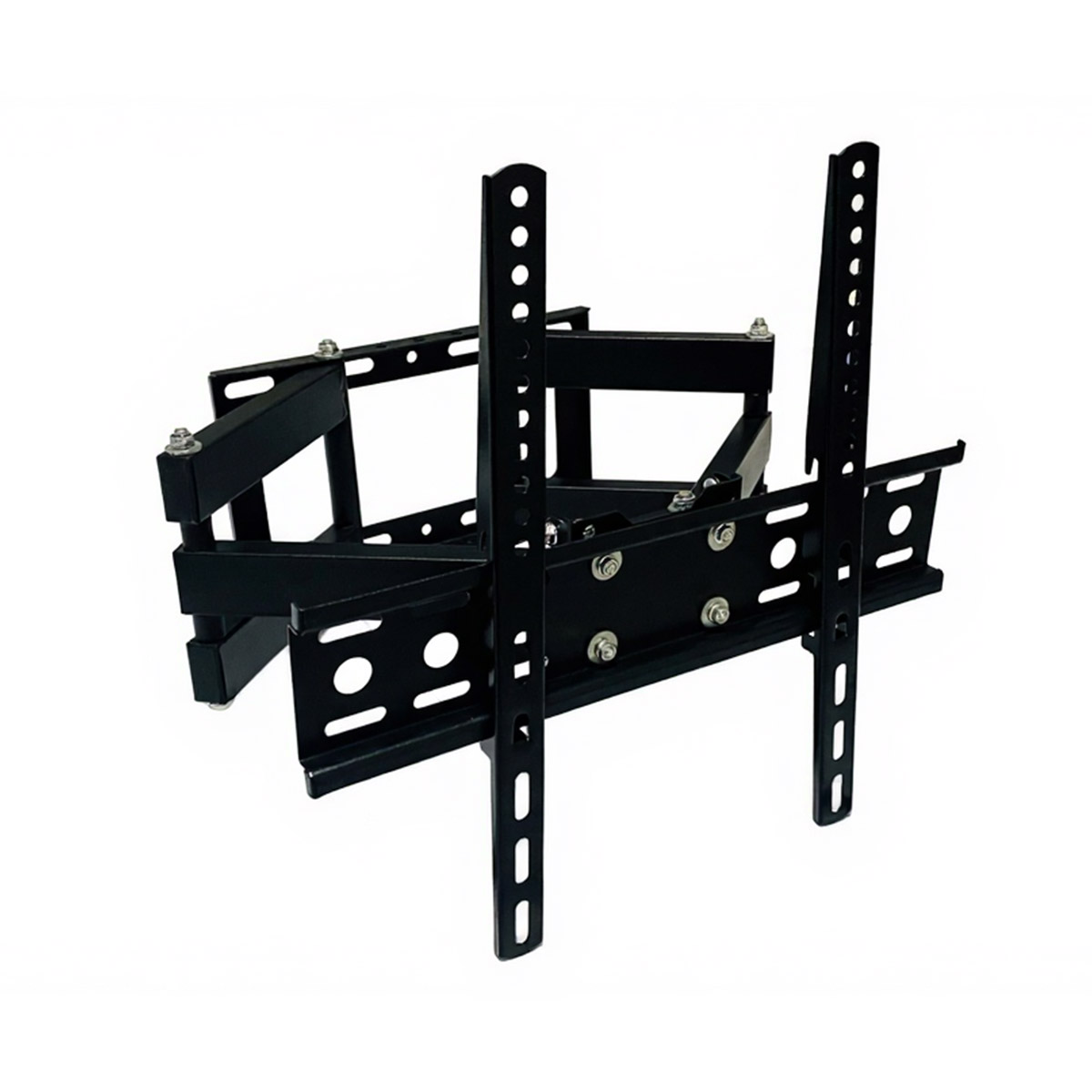 Skill Tech PM404PW Full Motion TV Wall Bracket for 26-65 Inch Flat & Curved TVs, 50kg Load Capacity, Swivel & Tilt Adjustment, Universal VESA Compatible, Black